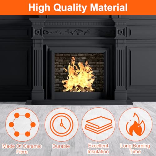 Keramikwolle für Bioethanol Kamin, 6 Stück Keramikwollschwamm Ersatz Keramikfaserisolierung für Tischfeuerstelle 30 x 20cm, Keramikwolle für Bioethanol zur Verlängerung der Brenndauer
