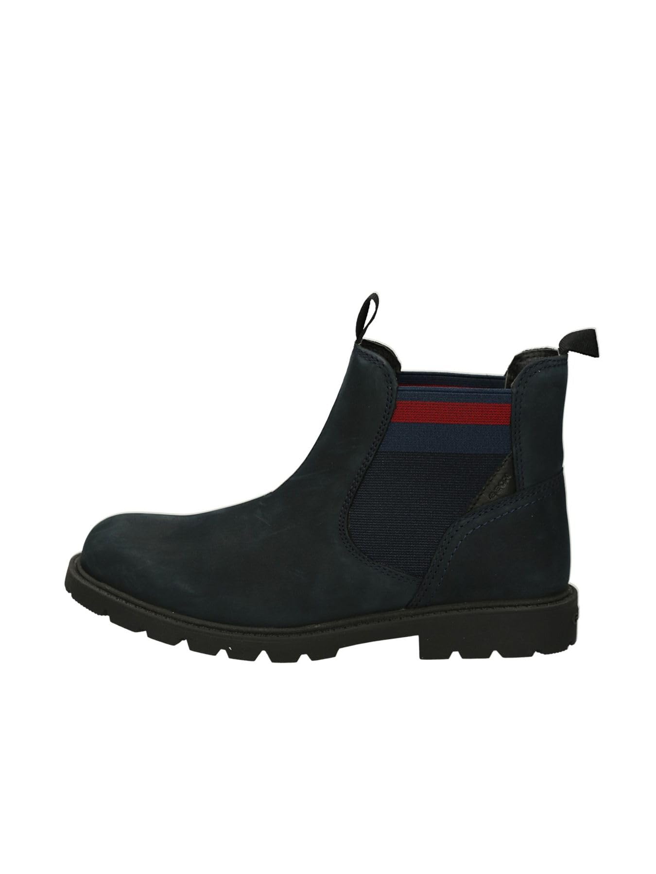 Geox Men's J Shaylax Boy Ankle Boot, Navy red, 37 EU