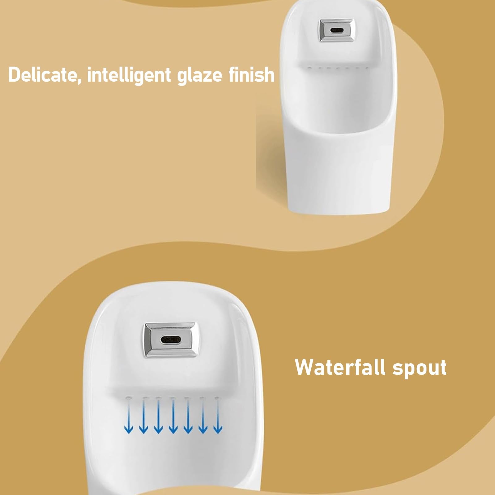 Przyjazna dla dzieci, odporna na zachlapanie, naścienna, aktywowana czujnikiem pisuaru, toaleta dla dzieci, idealna do przedszkola, higieniczna konstrukcja, łatwa instalacja, idealna do środowisk