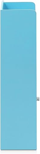 Miniatura 7 de Furinno Lova - Estantería con armario de almacenamiento, 2 estantes con puertas, color azul claro