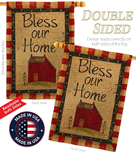 Breeze-Decor-Bless-Our-Home-House-Flag-Country-Living-Primitive-Farm-Western-Barn-American-Rustic-Cowboy-Rural-Ranch-Decoration-Banner-Small-Garden-Yard-Gift-Double-Sided-Made-in-USA Breeze Decor Bless Our Home House Flag Country Living Primitive Farm Western Barn American Rustic Cowboy Rural Ranch Decoration Banner Small Garden Yard Gift Double Sided Made in USA