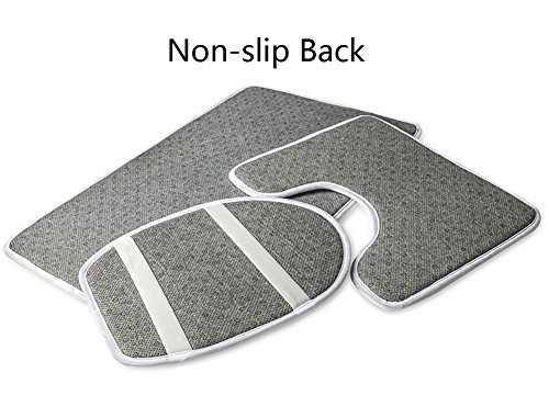 UNICEU Sonnenblumen-Traumfänger-Druck, 3-teiliges Badezimmerteppich-Set, rutschfeste Badematte + WC-Deckelbezug… – Bild 5