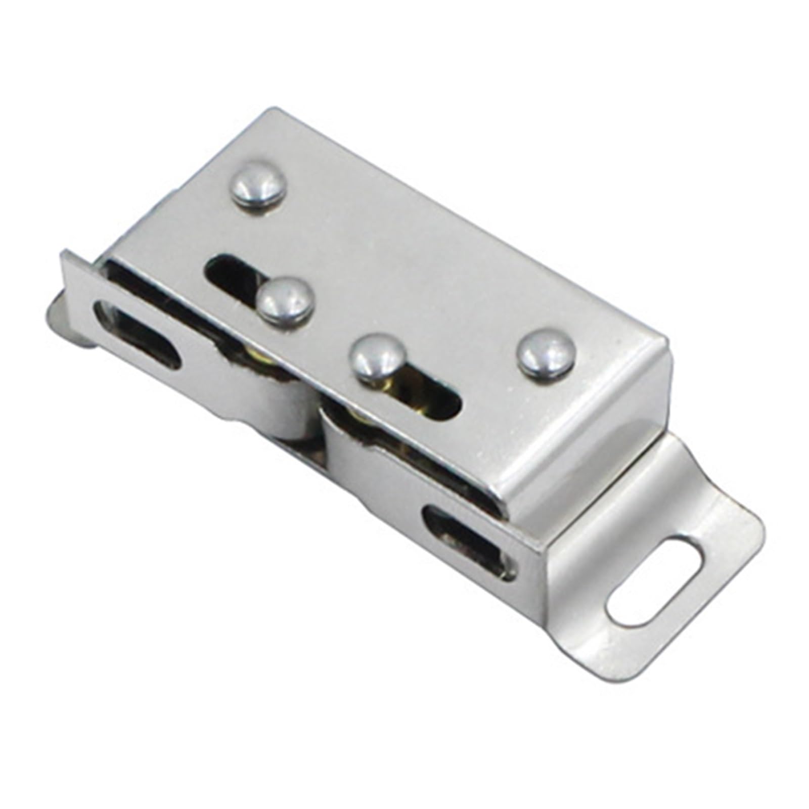 Xinglongs One Color Double Roller Catch Door Catches 10 Sets Stainless Steel Double Roller Door Catch Latch Hardware Silver