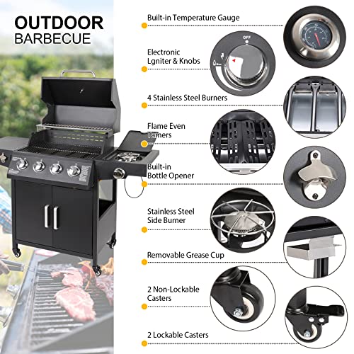 Polar Aurora HW16 Propane Gas Grill 4 Burners thumb #5