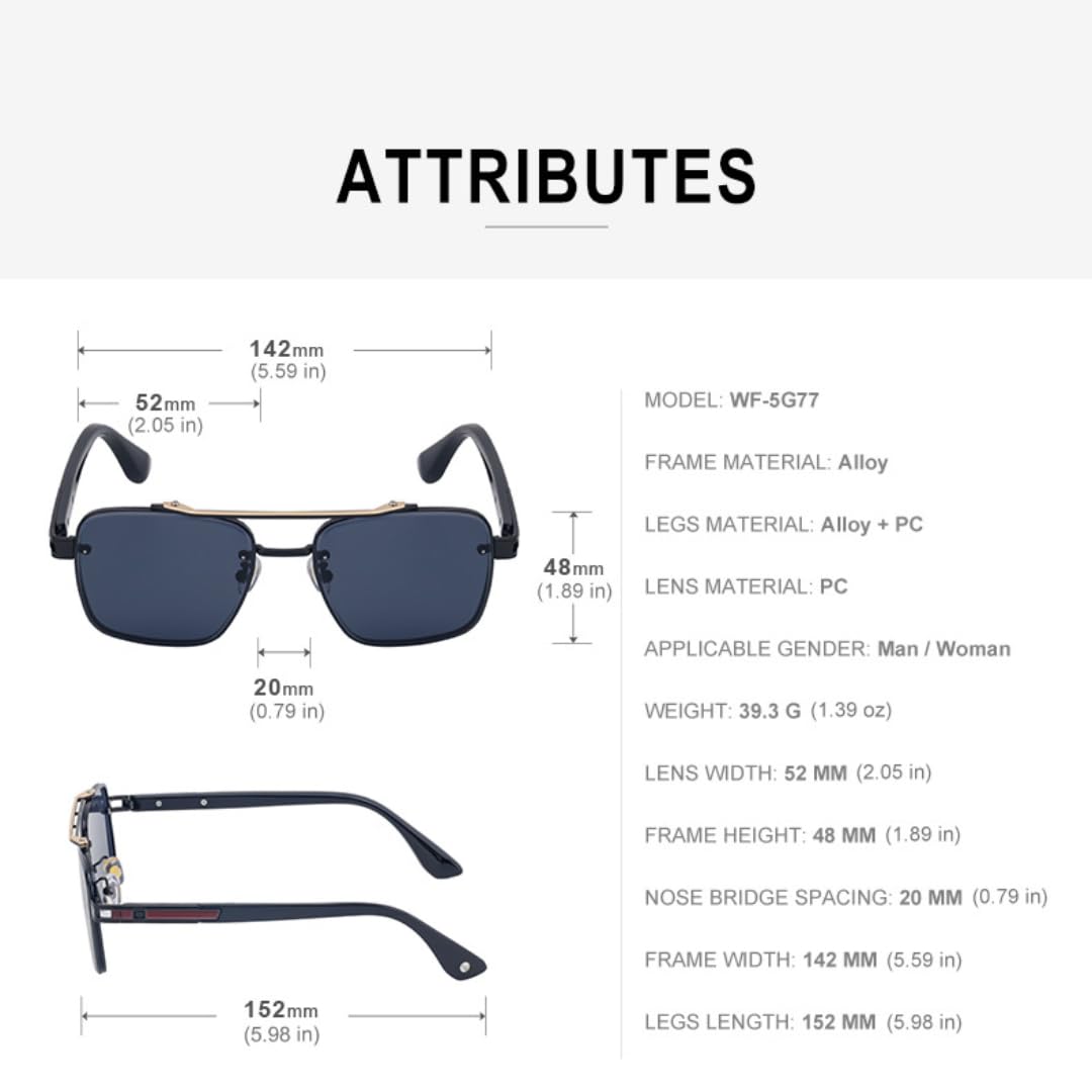 Gafas de sol Steampunk para hombre, marco de metal vintage de lujo