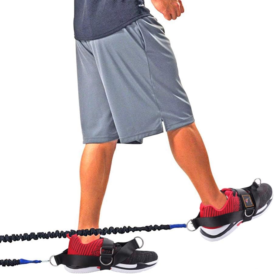 Foot Strap Ankle Strap, 4-Rings Fitness Glute Leg Exercise Cable Gym Machine Attachment Resistance Bands for Women Men Yoga Pilates, Leg Foot Ankle Training Workout (Pair of 2)