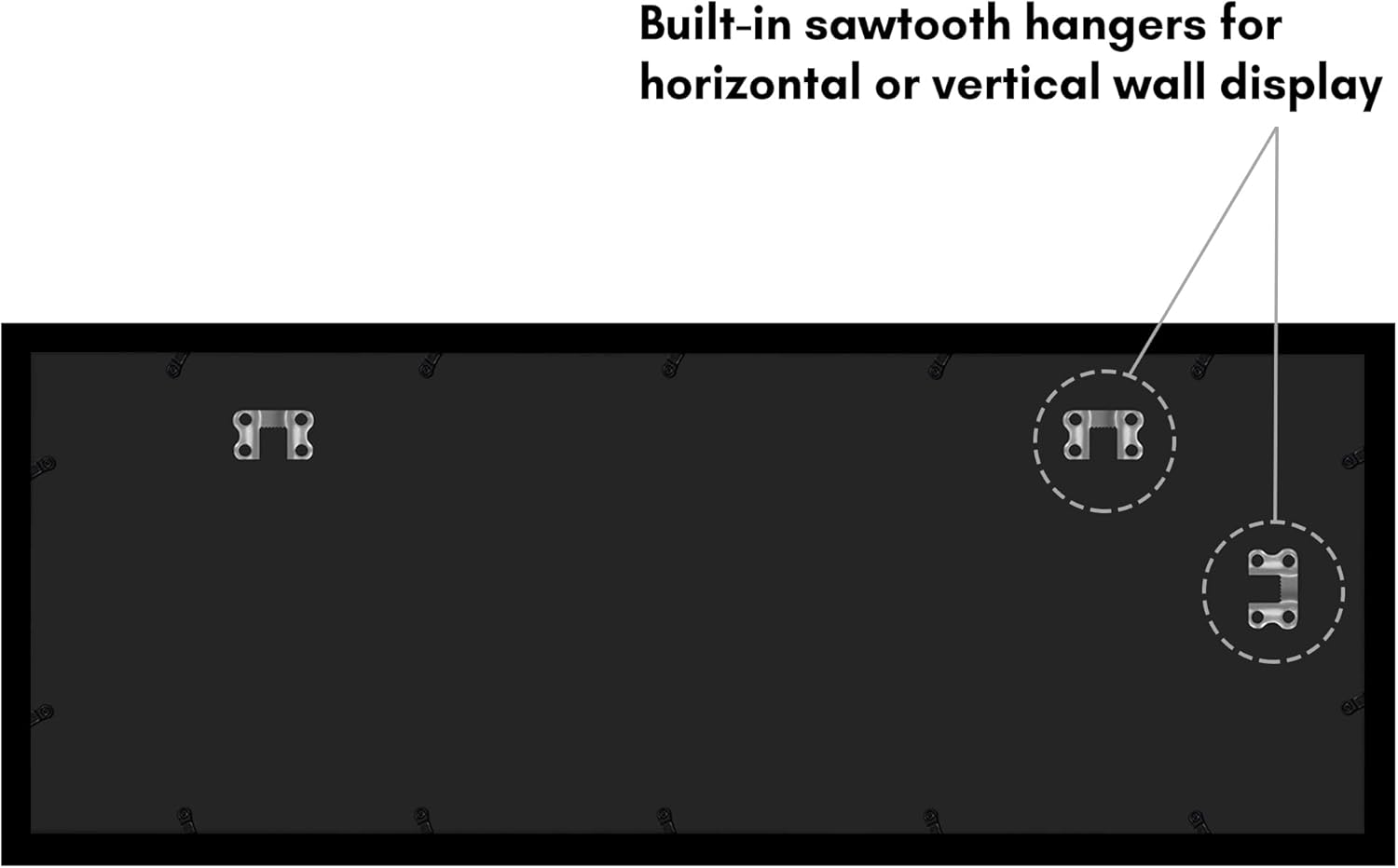 Americanflat 13x36 Picture Frame with Polished Plexiglass - Black Picture Frame - Wide Photo Frames Made of Engineered Wood for Vertical or Horizontal Wall Display - Epic Collection - Black