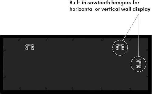 Vista 308 de Americanflat - Marco para póster de 71 x 74 cm con plexiglás pulido, portarretratos negro de madera industrializada, Epic Collection, marco ancho
