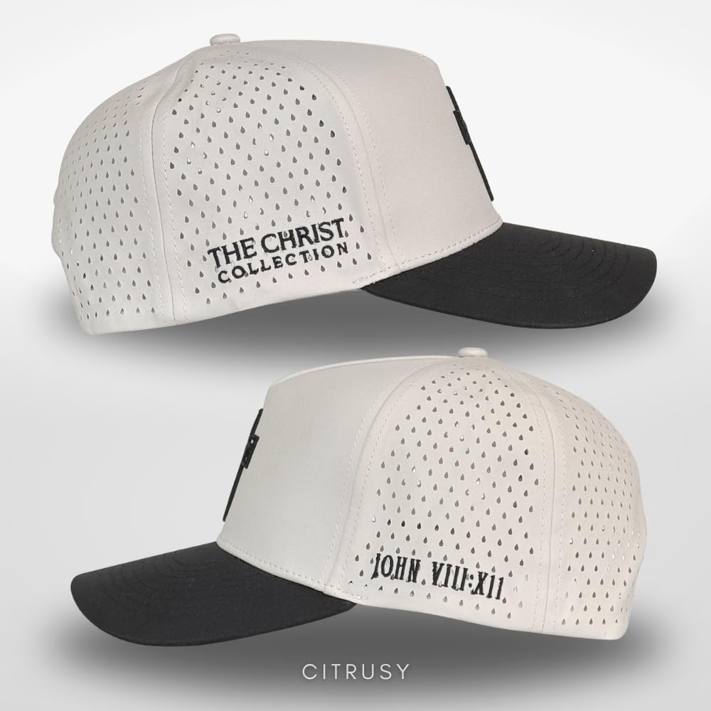 CITRUSY Athletic Trucker Golf Hat | Performance Mens 5 Panel Cap | Cool Breathable Waterproof Workout Running Snapback
