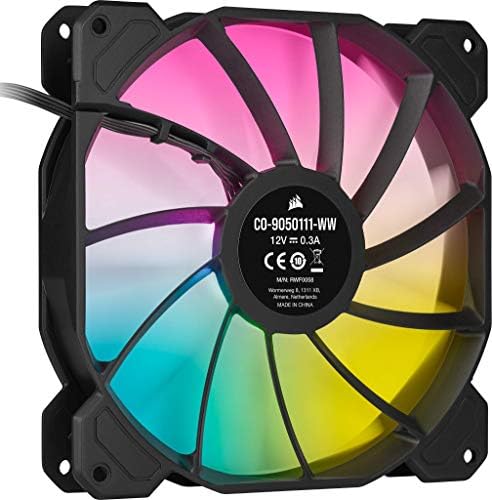 Corsair iCUE SP140 RGB ELITE Performance 140 mm PWM Dual Fan Kit with iCUE Lighting Node CORE (CORSAIR AirGuide Technology, Eight Addressable RGB LEDs, Low-Noise 18 dBA, Up to 1,200 RPM) Black