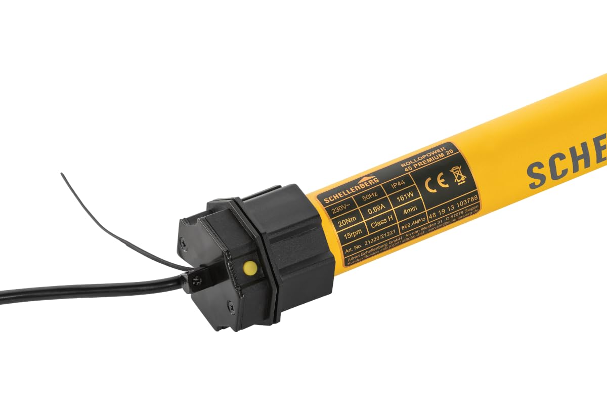 Schellenberg 21220 Motore per tapparelle radiocomandato Premium 20 Nm Maxi