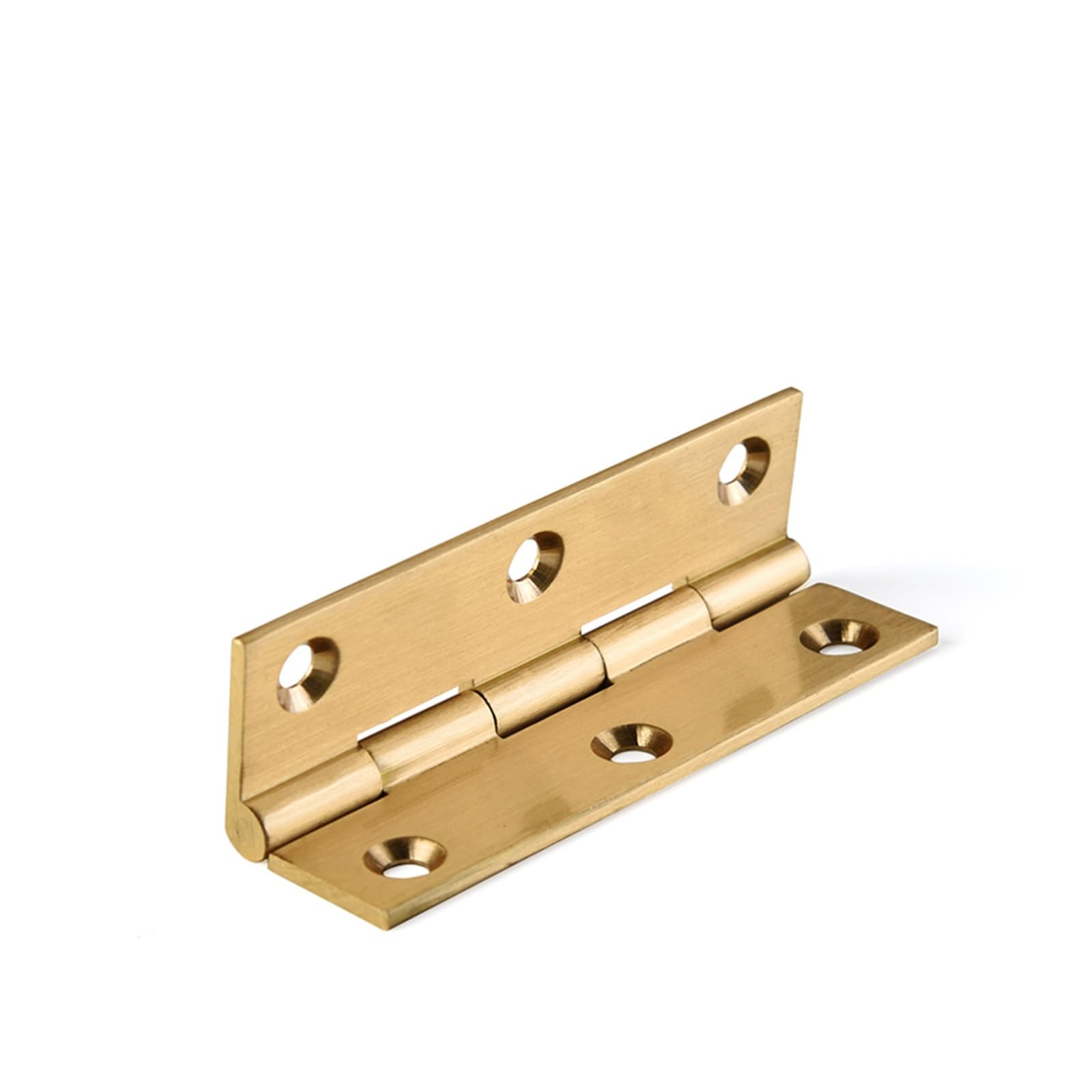 Minibisagra Bisagra pequeña Bisagras de puerta nueva de latón, 2 uds., 1/1, 5/2/2, 5/3 pulgadas, muebles, puerta del cajón del armario, bisagra a tope for joyería, Hardware de caja de madera(Golden 2p