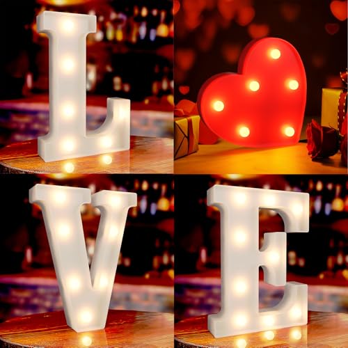 Led Marquee Letter Lights Love Sign, Romantic Decorations for Special