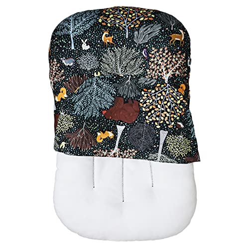 Jundetye Newborn Lounger Cover for Boys and Girls Removable Cover Ultra Soft Comfortable Lounger Slipcover for Infant Lounger Pillow (Forest Animals)