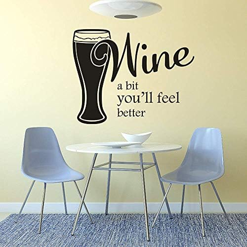 Fen 234 Tre Vinyle Autocollant Vin Vous Vous Sentirez Mieux Citation Sticker Mural Vin Bi 232 Re Affiche Murale Amovible Bar Cuisine D 233 Coration 42x33 Cm Stickers Muraux