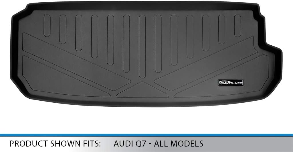 SMARTLINER All Weather Custom Fit Cargo Trunk Liner Floor Mat Behind 3rd Row for 2017-2025 Audi Q7 / SQ7