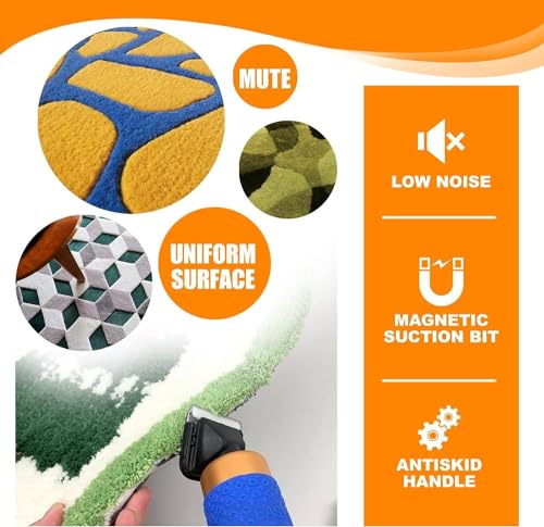 Kit de máquina aparadora de carpetes 200W - cortador de limpeza, mini guia de corte, aspirador de pó