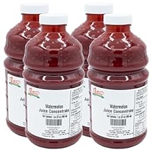 Nature Blessed 100% Pure Watermelon Fruit Juice Concentrate - 4 Quarts 4/32 fl oz bottles, Great for Home Vintners, Brewers, Cider, Spirits, or Smoothies