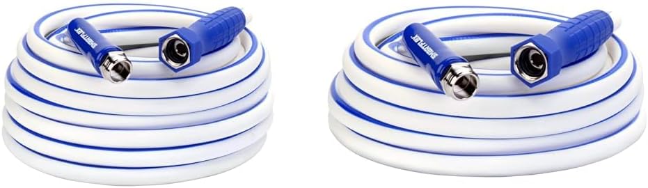 SmartFlex RV/Marine Water Hose Bundle, 5/8 in. x 50 ft. & 25 ft., Hybrid, White