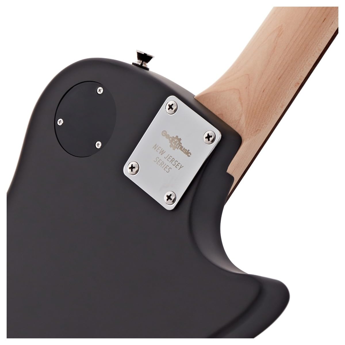 Chitarra Elettrica per Mancini New Jersey di Gear4music, Nero | Estetica e Suoni Rock Classici, Manico Comodo e Corpo Leggero, Pickup Humbucker Doppi, Ideale per Principianti