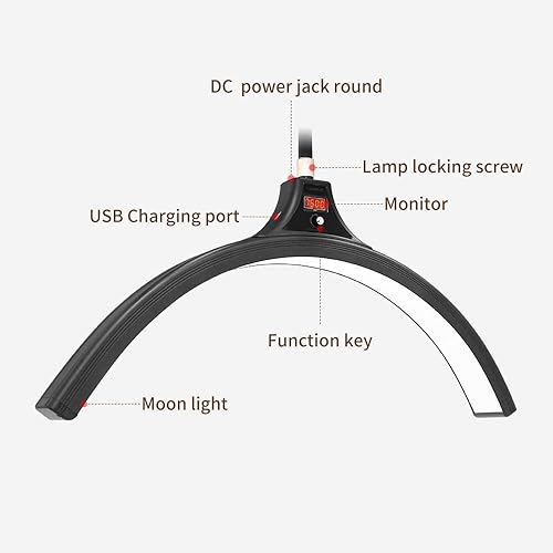 Miniatura 3 de FG-620L - Lámpara de pie LED para esteticistas, luz de tatuaje, lámpara de maquillaje LED, lámpara de luna facialista, iluminación para belleza,