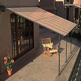 BPS 13' x 10' Wall Mount Gazebo Outdoor Pergola, Polycarbonate Gazebo with Water-Resistant and UV-Fi