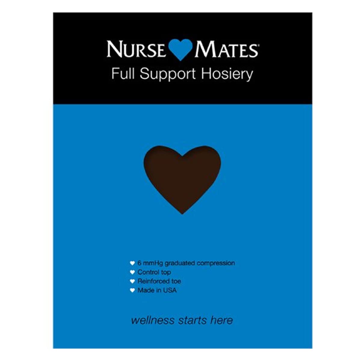 Nurse Mates Graduated Compression Full Support Pantyhose | 6 mmHg | Reduce Leg Fatigue | Re-Inforced Toes | 1 Pair |