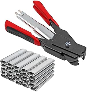 Hog Ring Plires and 2500 pcs C Type Nail Animal Wire Cage Clamp Chicken Pig Bird Pet Cage Installation Equipment Tools (C Type Nails(2500 pcs) & Plier (1 pcs))