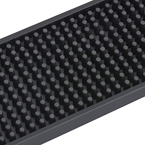 Tapete Escurridor,2 PCS Servicio de Bar Alfombra Negras Antideslizantes Alfombrilla para Barra de Bar PVC Servicio de Bebidas para Derrames Vidrio Café Hogar Cocina Vino