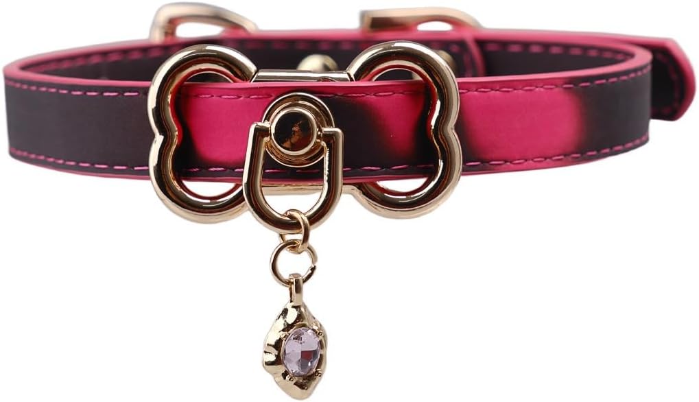 Thermochromic Choker for Adults，Color Changing Puppy Play Collar with Bone Charm, Gothic Necklace for Men Women