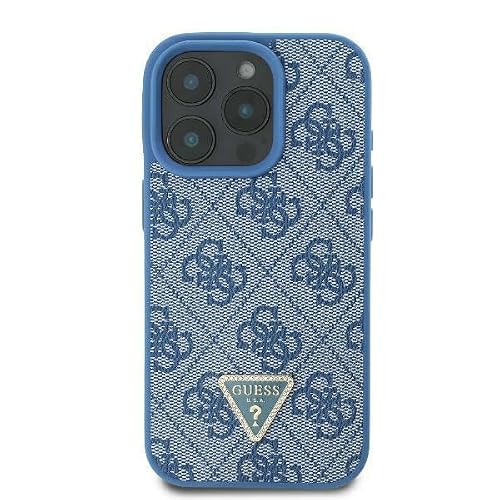 Coque pour iPhone 16 Guess Leather Metal Logo Metal Logo Strass Bandoulière GUHCP16SP4TDSCPW - vue 2
