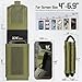 Molle Phone Pouch Tactical Holster Universal Dual Cell Phone Holder Utility EDC Pouch with US Flag Patch (Army Green)