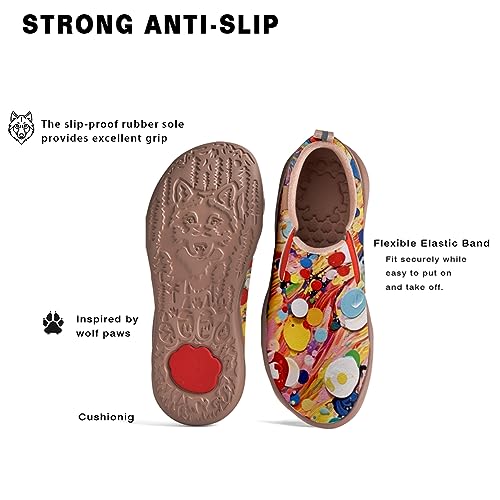 Women's Painted Travel Shoes Slip Ons Comfortable Lightweight Walking Loafers3