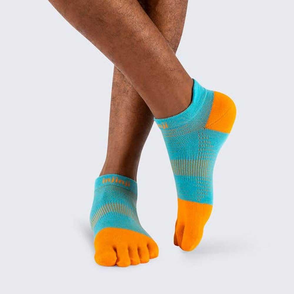 Injinji Run Lightweight No-Show Coolmax - Azul Claro