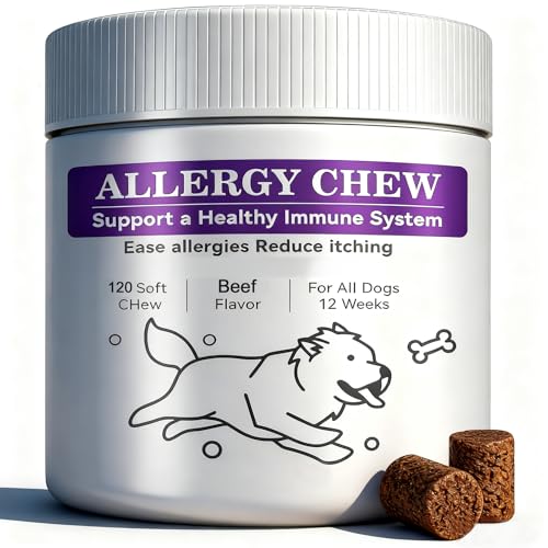 Dog Allergy Chews Beef Flavor,120 PCS.