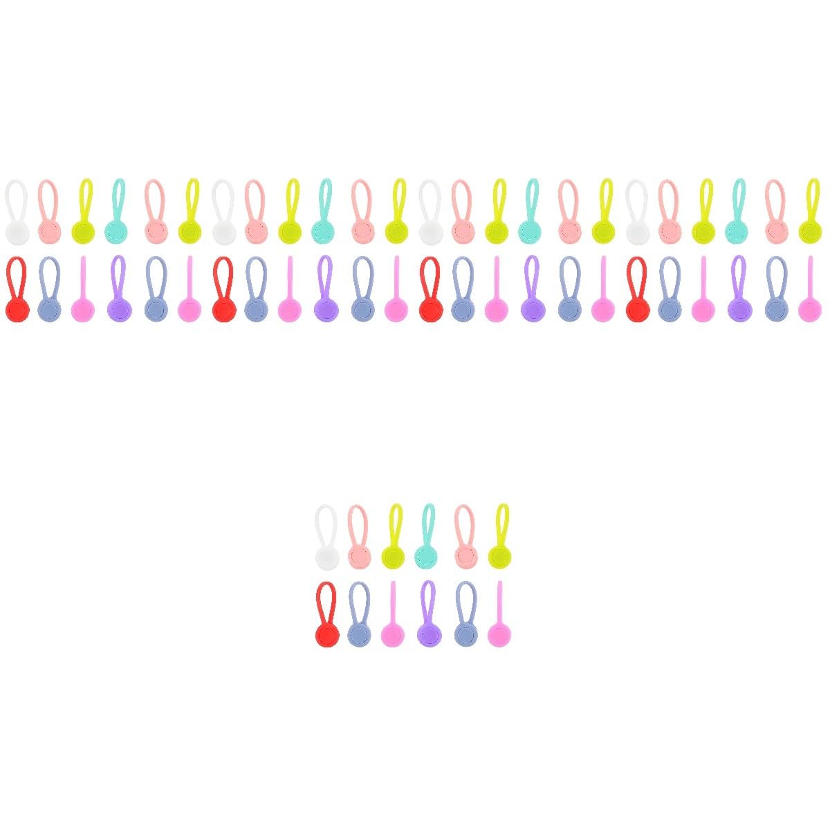 Uonlytech 60stücke Magnetische Kabelbinder Bunte Kabelclips Für Effektives Kabelmanagement Für Büro Zuhause Und Schule Aus Strapazierfähigem Wiederverwendbar Und Praktisch