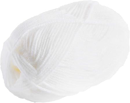 Knit Picks Brava White 100% Acrylic Worsted Weight Soft Yarn for Knitting, Crocheting, Knitting Machine use, Medium Weight 4 Yarn for Washable Projects White