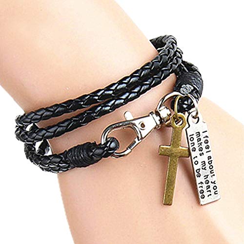 Y-blue Street Rock Punk Bracciale multistrato in