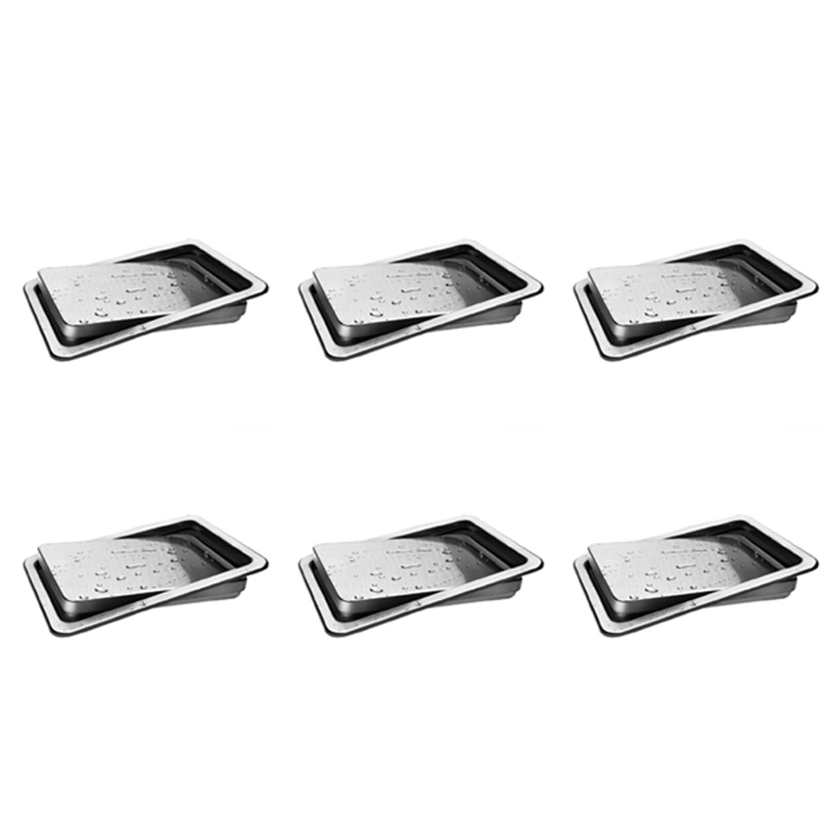 Hndhbfgrt 6X Stainless Steel Garbage Flap Lid Trash Bin Cover Flush Built-in Balance Swing Flap Garbage Lid A