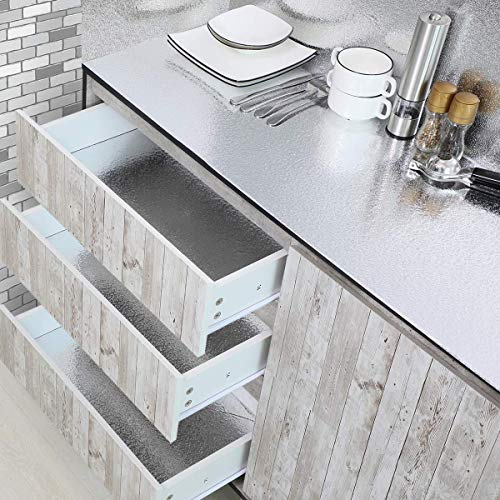 VEELIKE Lastra Effetto di Alluminio Piano di