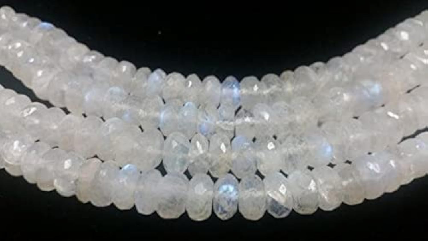 Perles de pierre de lune arc-en-ciel 10mm LKBEADS rondelles facettées 40cm pour création