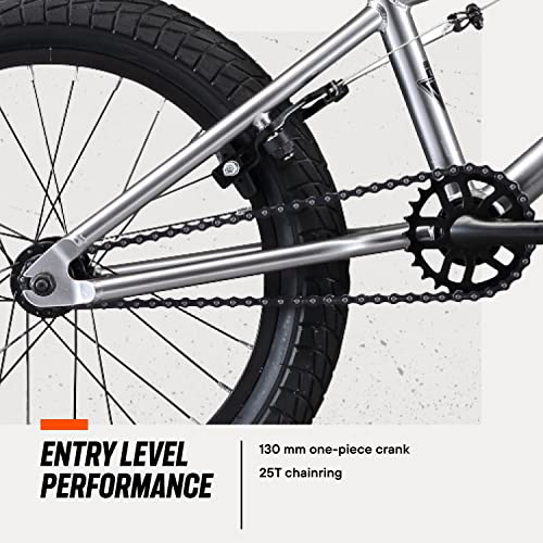 Mongoose Legion L18 Freestyle Sidewalk Bmx Bike For Kids, Children And Beginner-Level To Advanced Riders, 18-Inch Wheels, Hi-Ten Steel Frame, Micro Drive 25X9T Gearing, Silver #TOP3