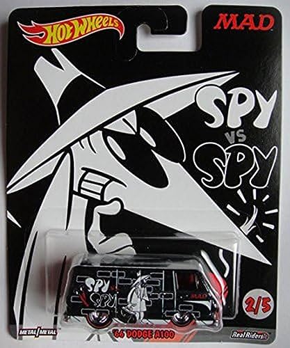 Hot Wheels POP Culture White SPY VS Black SPY, Black '66 Dodge A100 2/5