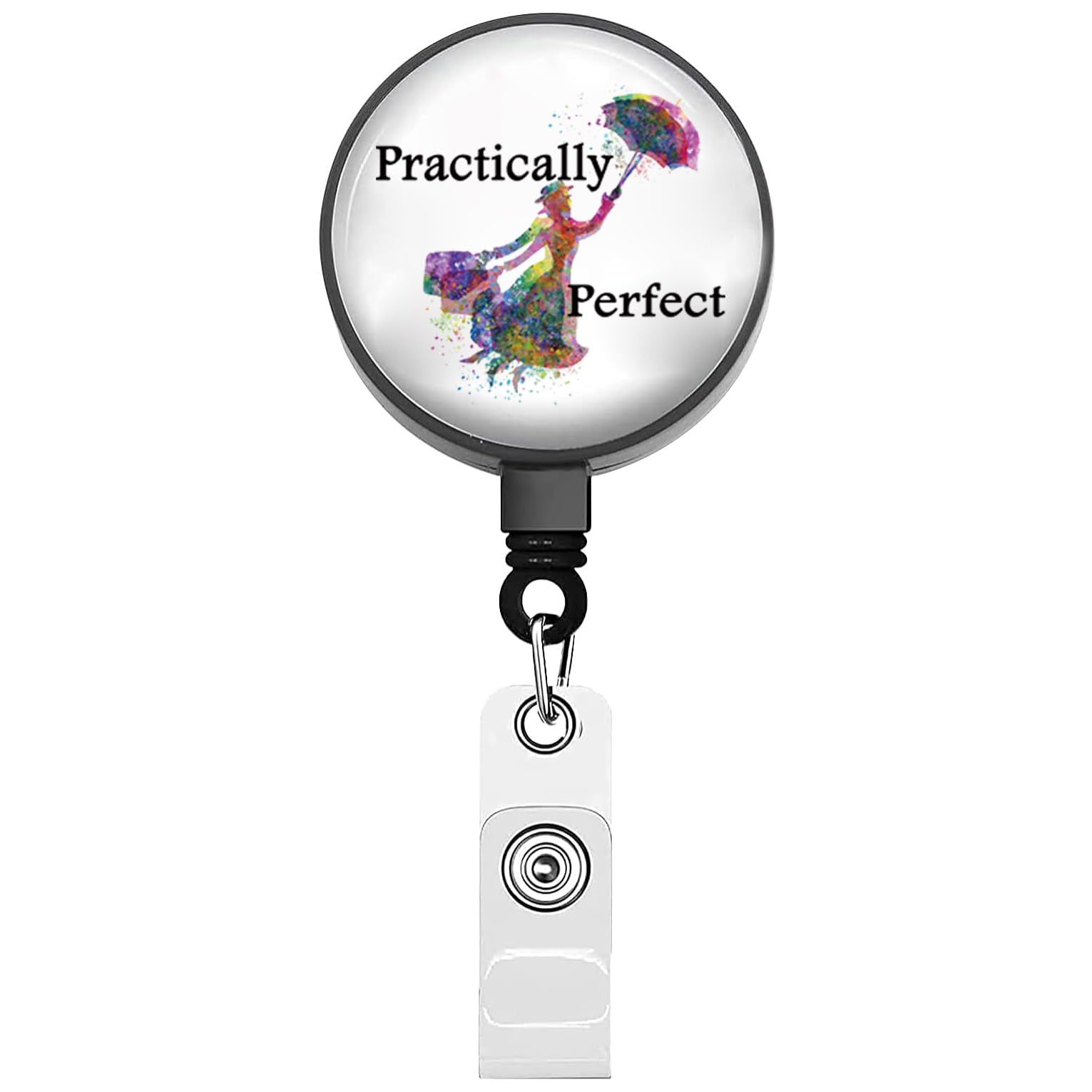 BEKECH Movie Gift Flying Umbrella Retractable Badge Holder for Women Musical Fans Gifts