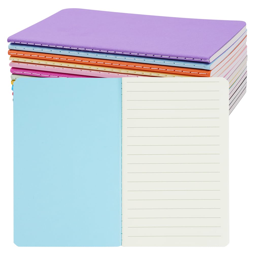 AOOSU A6 Lined Notebook - 13 Pack, Journal Bulk 13 Vibrant Colours Soft Cover Note Pads Set, Notebooks Jotter, a5 Plain Notebook for Students Travelers Making Plans, Writing Memos