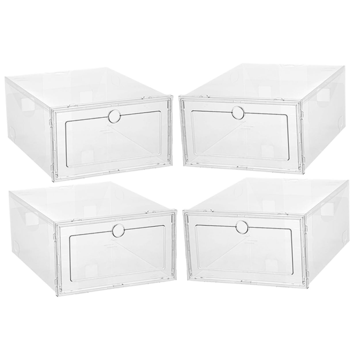 Boîtes de rangement pour chaussures transparentes empilables design dressing