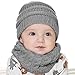 T WILKER Gorro de Invierno para Niños, Cálido Gorro y Bufanda con Forro Polar Juego de Invierno 2 en 1 para Niños y Niñas de 6 Meses a 18 Meses