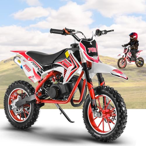 Smalibal 2025 50cc Kids Dirt Bike 2-Stroke, 30 MPH, Off-Road