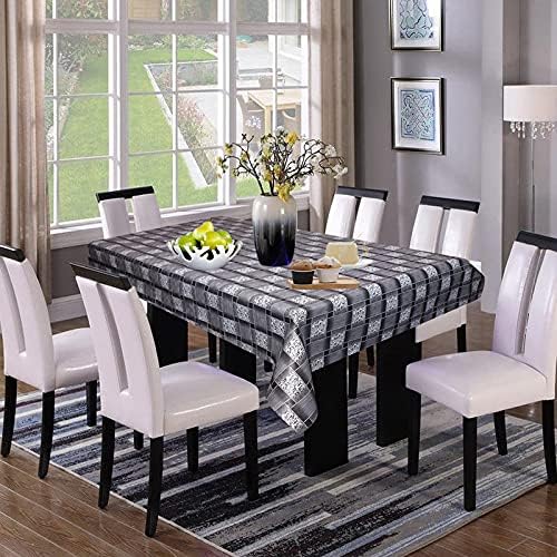 Image of Dakshya Industries PVC Waterproof Withoutlace Dining Table Cover (Size - 54X78 Inch) Rectangle 6 Seater Heat Rasistant Table Cloth (T19)