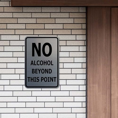 Panneau No Alcohol Beyond This Point pour interdire l'alcool sur support plan lisses - 3